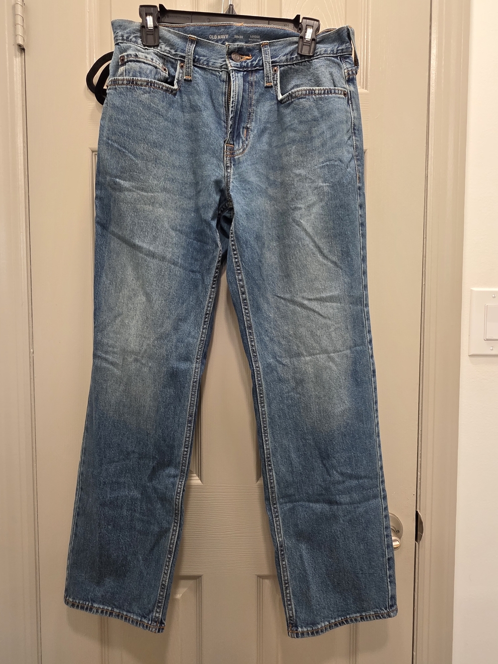 Old Navy Men's Straight Leg Jeans - Light Blue Wash